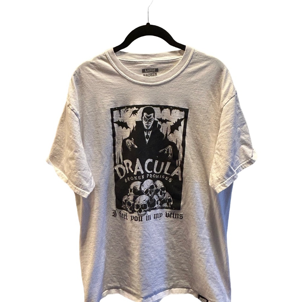 White Dracula Graphic Short Sleeve Tee